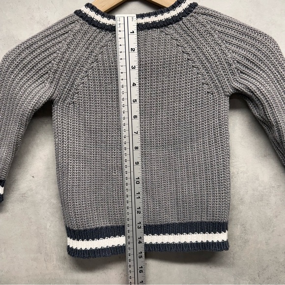 Monica & Andy Boys 2T Button Up Cardigan Sweater Gray Organic Cotton Collegiate - Picture 6 of 9